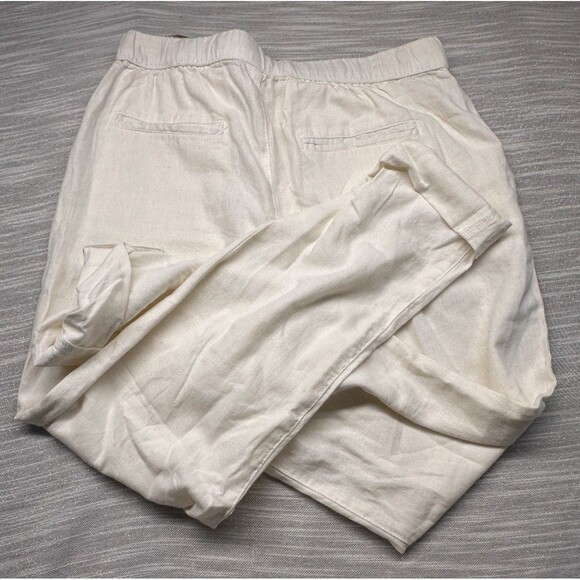 Roxy On The Seashore Linen Pants - Cream- New Size M - Picture 9 of 9